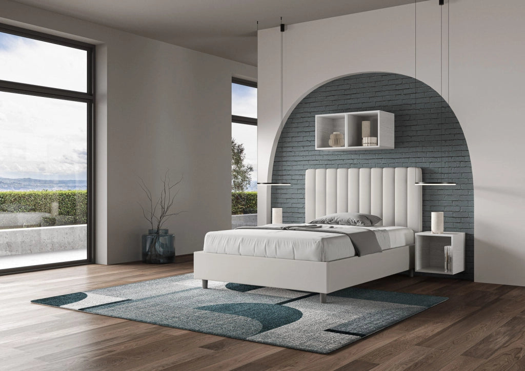 Letto 1 Piazza e Mezzo 120x200 cm Senza Rete Agueda Bianco