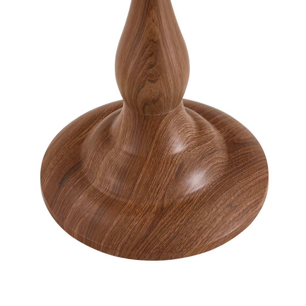 Tavolino da divano rotondo con piano in vetro temperato e base in metallo marrone diametro 50 cm altezza 51.5 cm