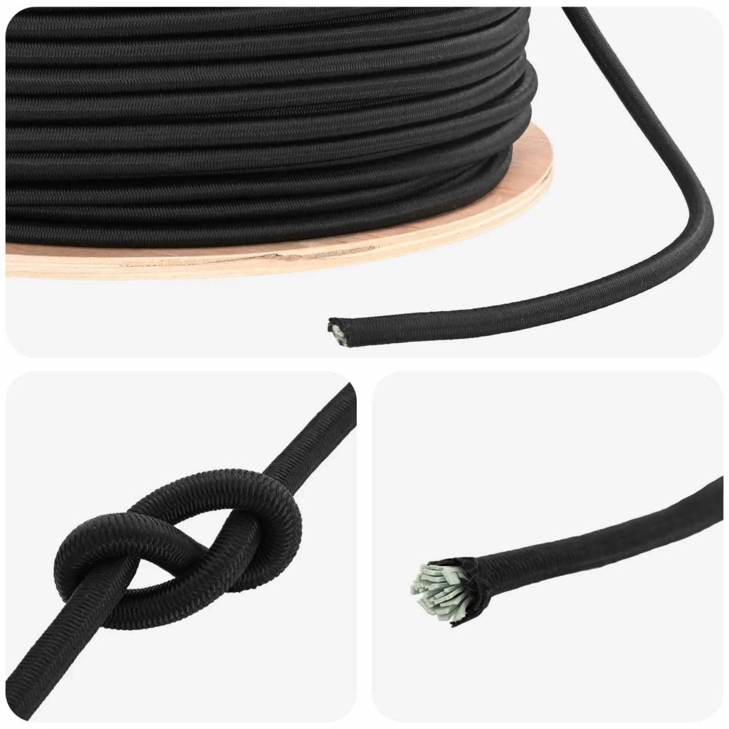 Corde Bungee 8 mm Nero PP e gomma 42047633