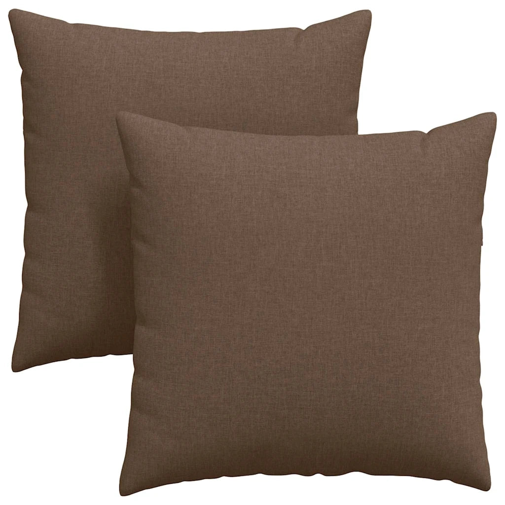 Cuscini da Divano 2 pcs Marrone 80 x 80 cm Tessuto 42014044