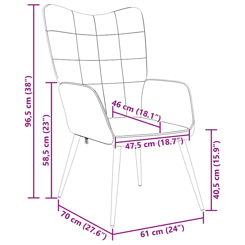 Sedia Relax Marrone in Tessuto 327944
