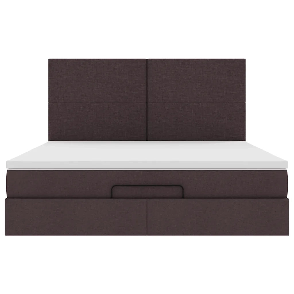 Struttura Letto Pouf con Materasso 180x200 cm in Tessuto 3313095