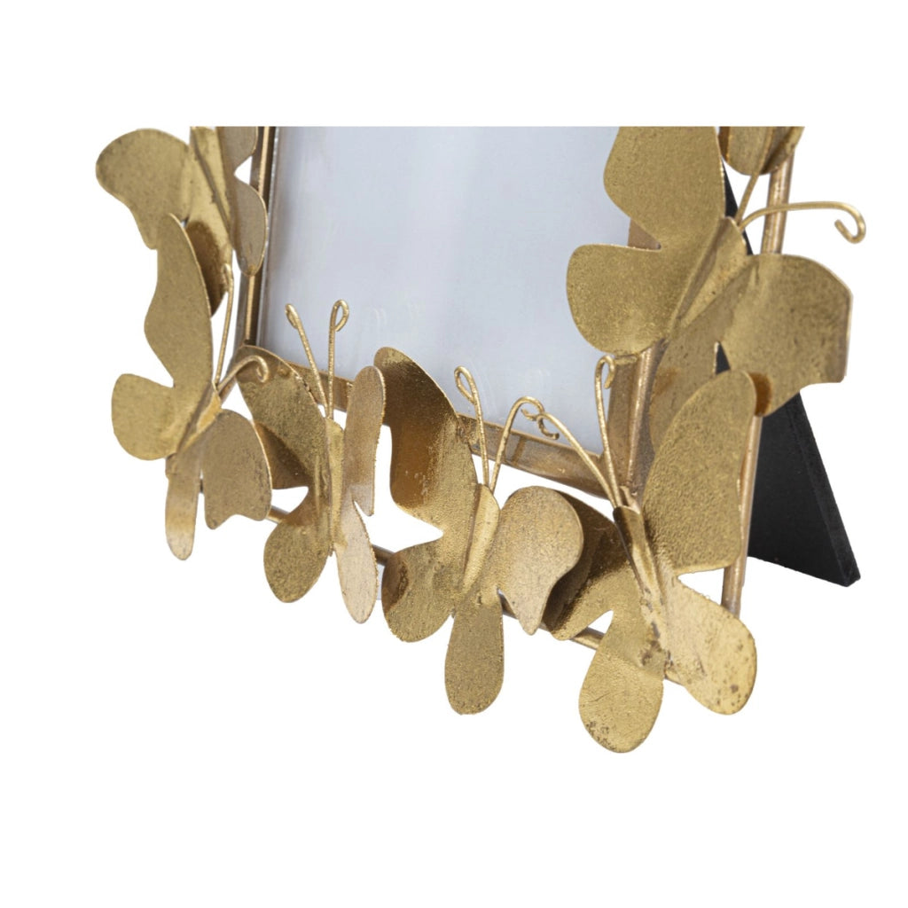 Portafoto Farfalla 24, Oro, Metallo, 28x11,5x30,5 cm