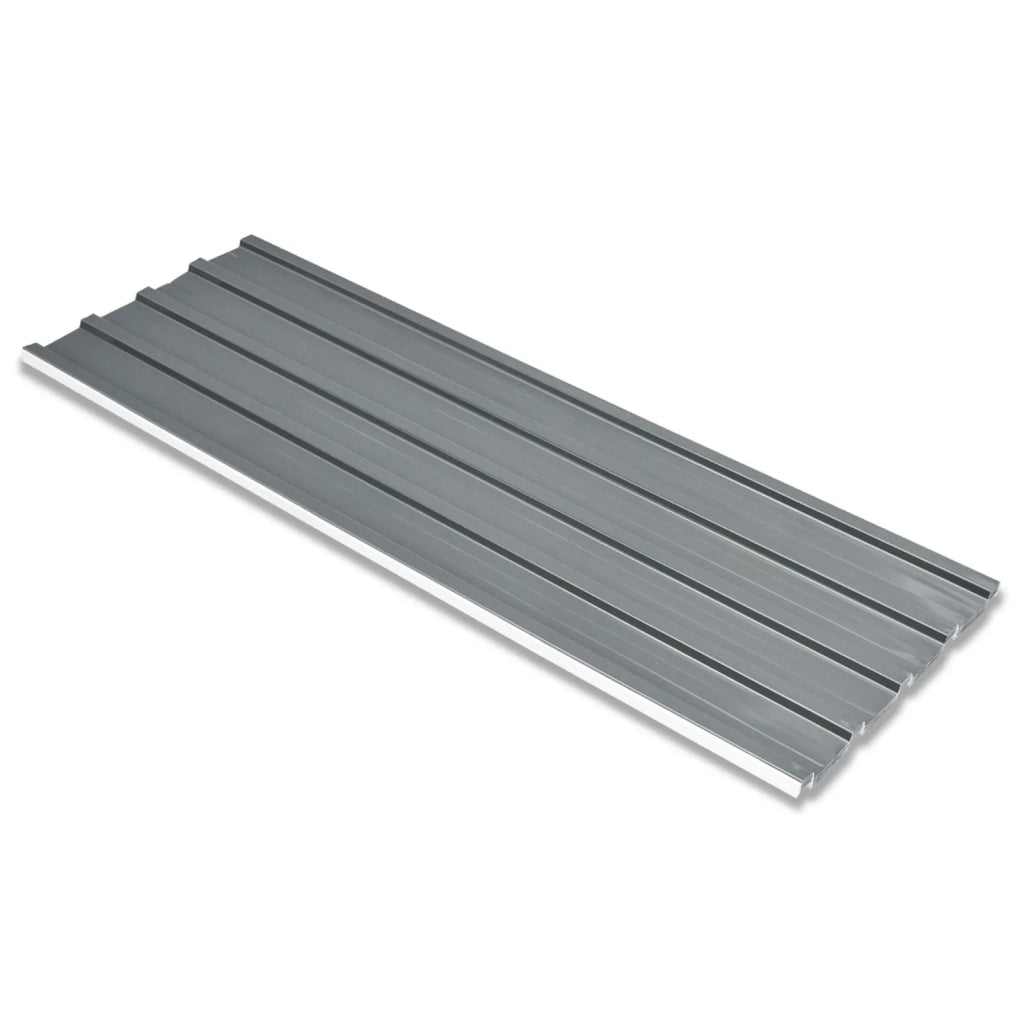 Pannello per tetto 12 pcs Grigio 129 x 45 cm Acciaio zincato 42047046