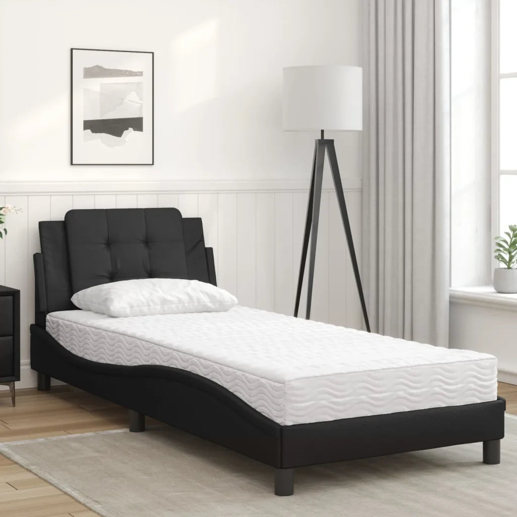 Giroletto senza Materasso Zadar Nero 80x200 cm in Similpelle