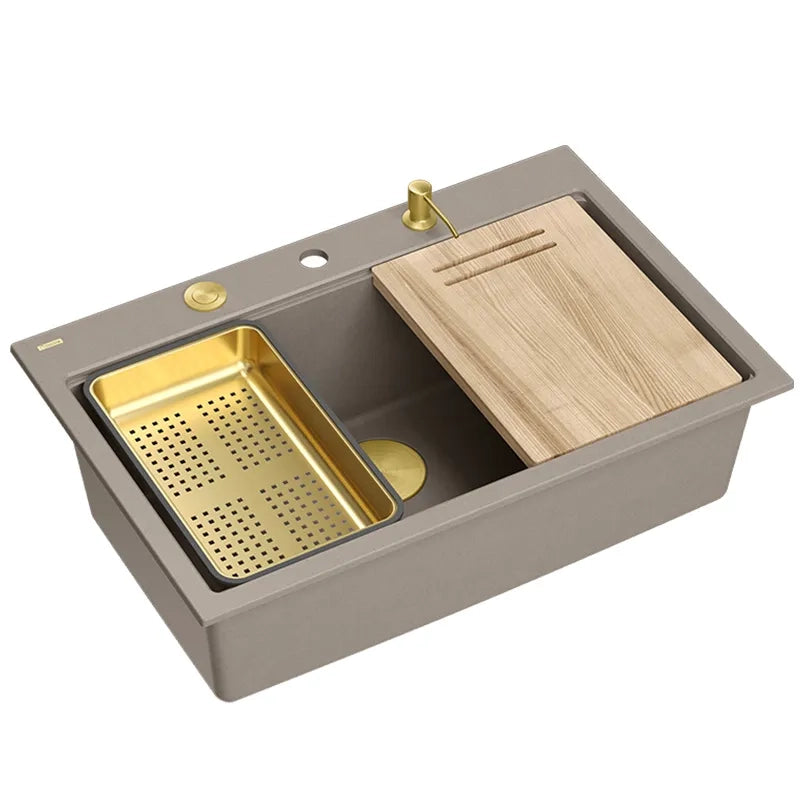 Lavello In Granito Marc 110 Workstation Beige Rame
