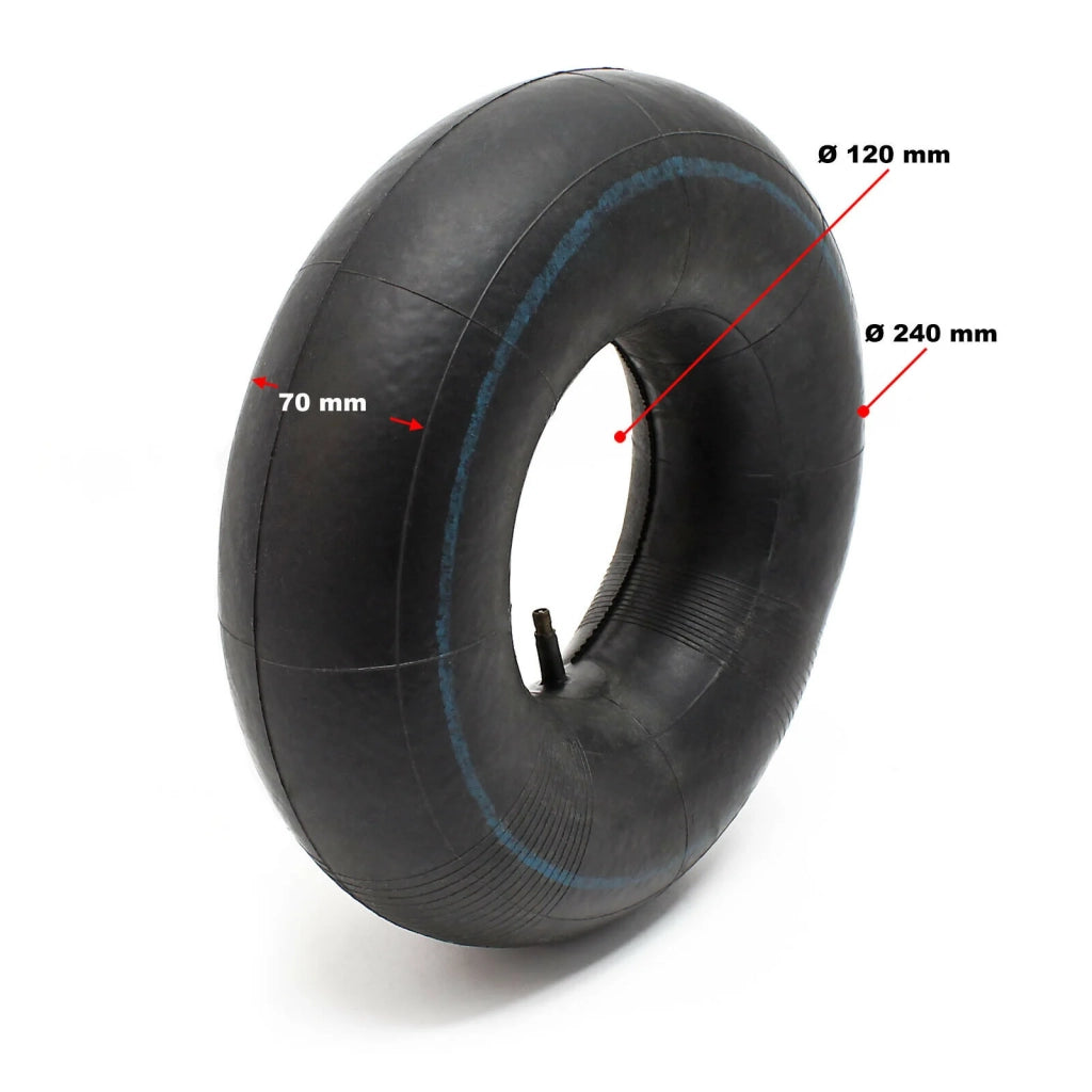 Lotto di 2 camere d'aria per trattorini semoventi 11x3.50-4 pneumatiche valvola dritta 16_0001242