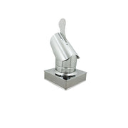 Fumaiolo gallo 47x47cm in acciaio inox base quadra