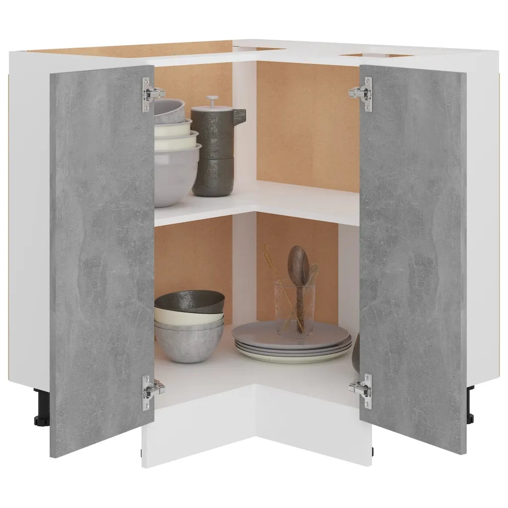Mobile Angolare “Lyon” Grigio Cemento 75,5x75,5x81,5 cm in 802493