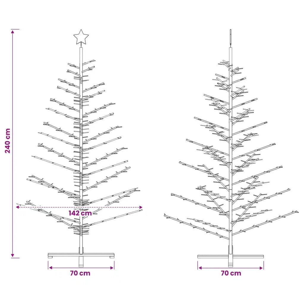 Albero di Natale in legno KOTKA 240 cm Legno Massello di Pino 42048828