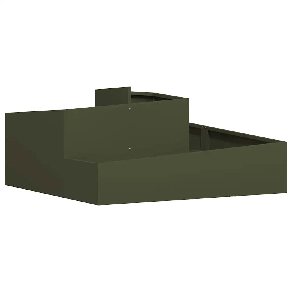Fioriere | Cassetta per fiori | Vaso da giardino Verde oliva 100 x 100 x 50 cm