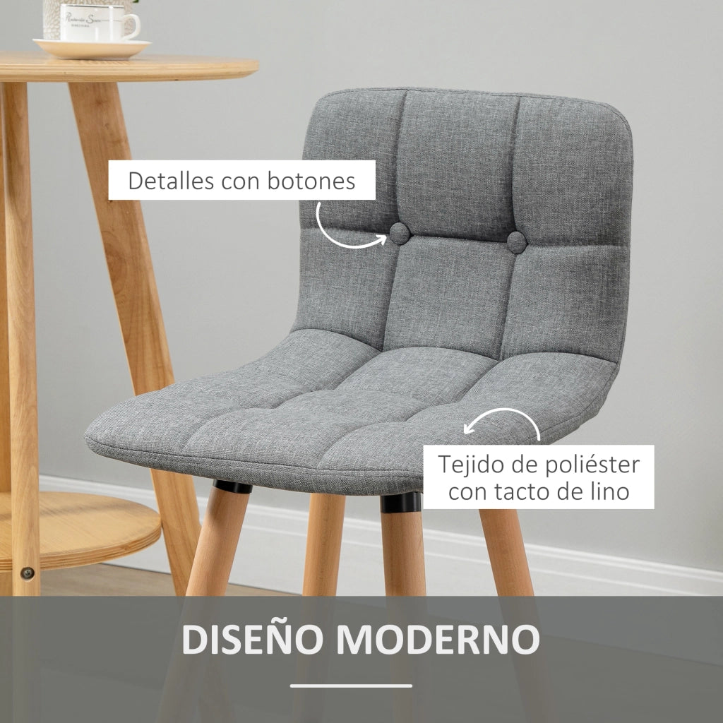 Sgabello da Cucina con Schienale ¨C Minimal ¨C Grigio Legno
