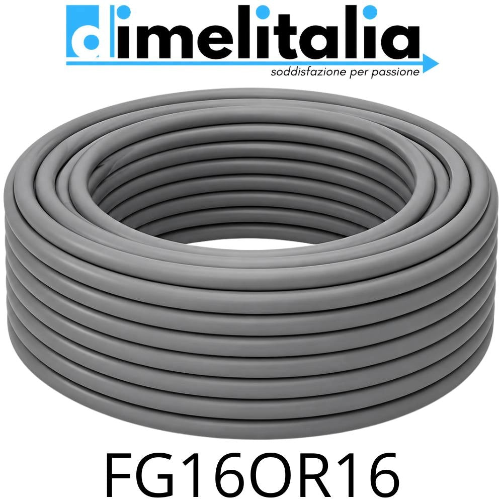 Cavo elettrico fg16or 2x4 mm² grigio 0,6/1 kv matassa 25 metri
