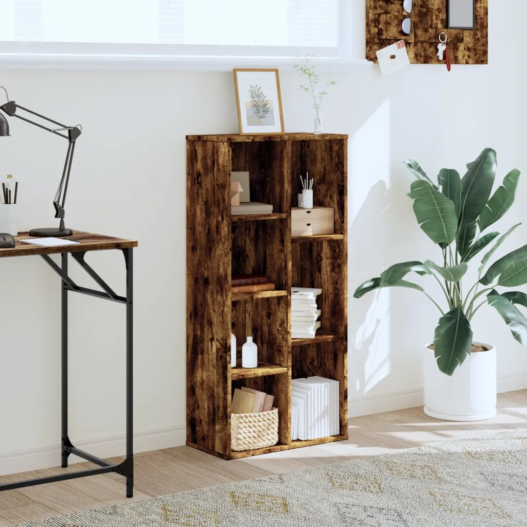 Libreria Rovere Fumo 50x25x105 cm in Legno Multistrato 852793