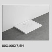 P.DOCCIA 80X100 H. 7 BCO LUCIDO - CIELO