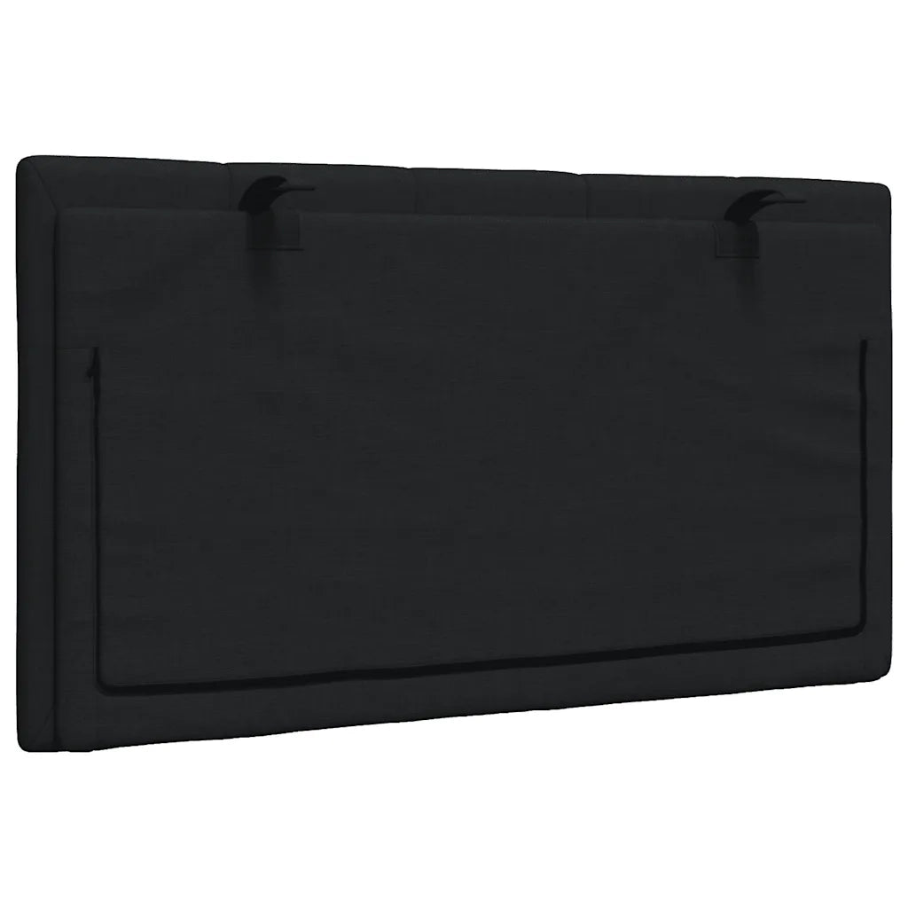 Cuscino Testiera Hanko Nero 80 cm in Tessuto 4019137