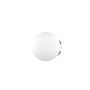 Applique Contemporanea Mars Metallo Cromo Vetro Bianco 1 Luce E27