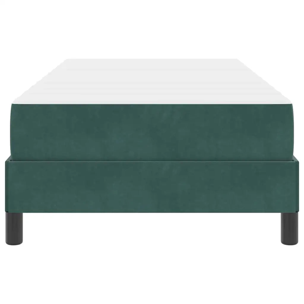 Letto a molle con materasso Verde Scuro 100 x 200 cm Tessuto