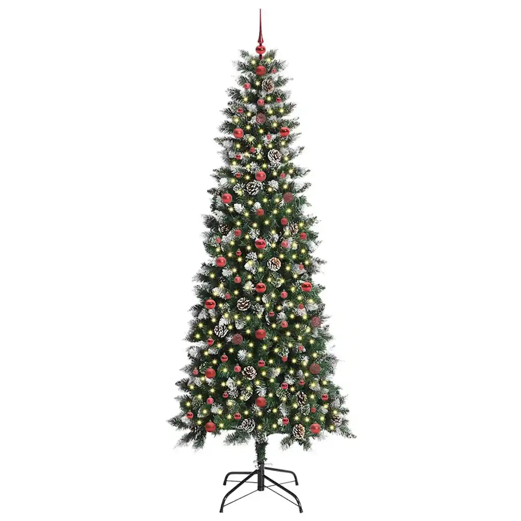 Albero di Natale Artificiale-Albero Natalizio con 300 LED Verde 240 cm 804603