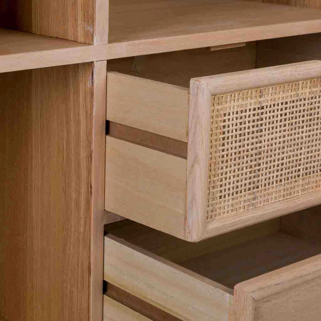 Scaffale in MDF e griglia, marrone, 90x37x189 cm