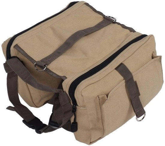 Zak per cani leggero - zaino per cani - zaino per animali domestici - corazza tattica per cani - maniglia ripiegabile - due tasche laterali con chiusura a zip