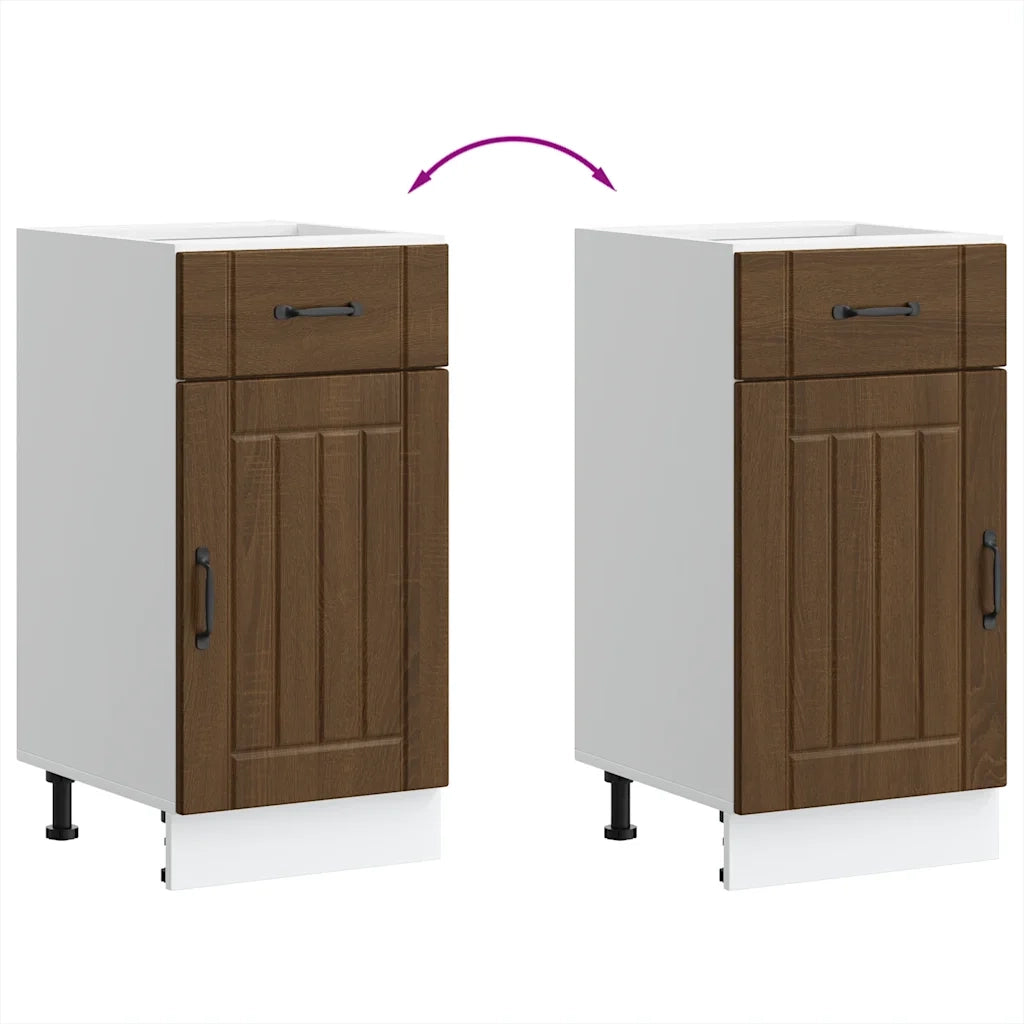 Pensile da cucina | Base da Cucina Lucca Rovere Marrone in Legno Multistrato