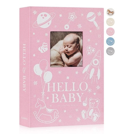 Album fotografico per bebè 10x15 cm - 300 pagine - Copertina in lino - Impermeabile - Acido-resistente - Zona per appunti - Copertina elegante - Libro fotografico
