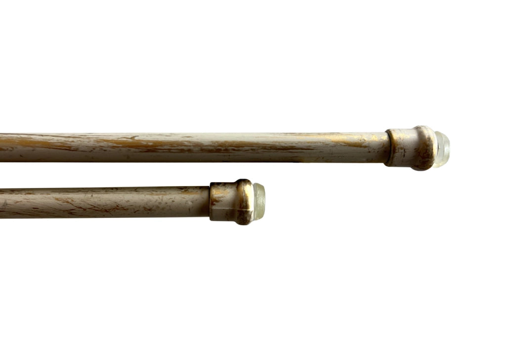 Bacchette Tende A Pressione Bastone Tenda Estensibile Astina Con Molla - 50-70 - Bianco-Oro