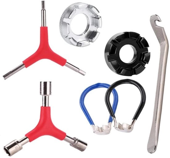 Set di Spazzole da Bicicletta 7 pezzi - Cassetto di Attrezzi per Bicicletta - Set di Attrezzi per Bicicletta - Cassetto di Attrezzi per Bicicletta - Inclusa Spazzola per Pneumatici