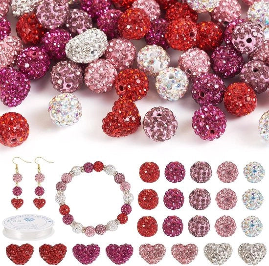 Decorazioni per abbracci con cristallo e diamante per San Valentino - 58 pezzi