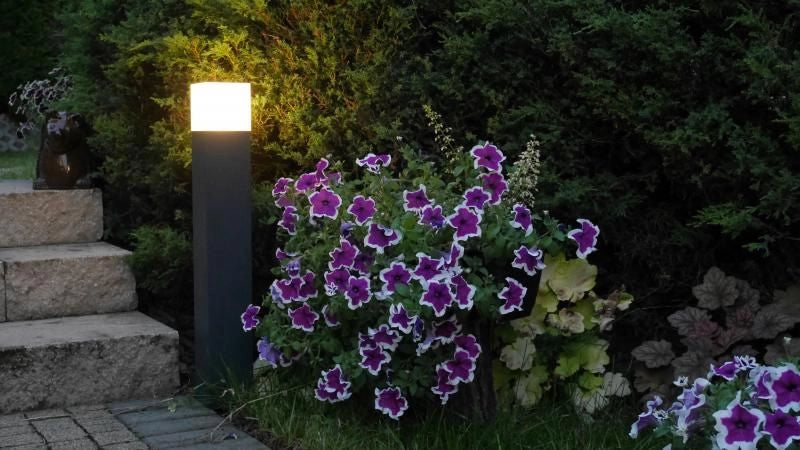 Applique esterna 1 luce SU-MA Cube nera E27 IP44 in alluminio