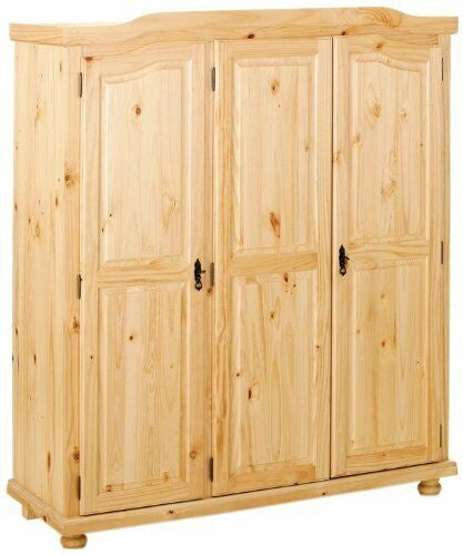 ARMADIO BERN 3 ANTE DIM.150x56x180H PINO MASSELLO FINITURA NATURALE INTER LINK