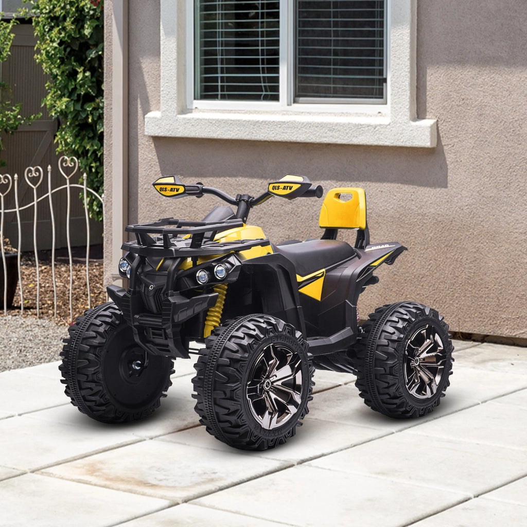 Quad Buggy Elettrico per Bambini 12V ¨C Xylo ¨C Giallo e Nero con Luci e Suoni