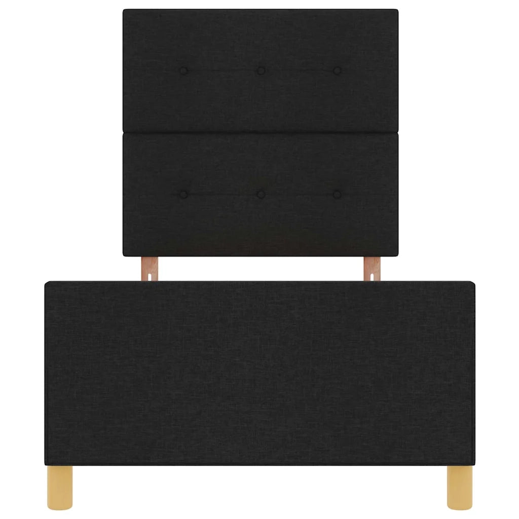 Struttura del letto con testiera Nero 80 x 200 cm Tessuto