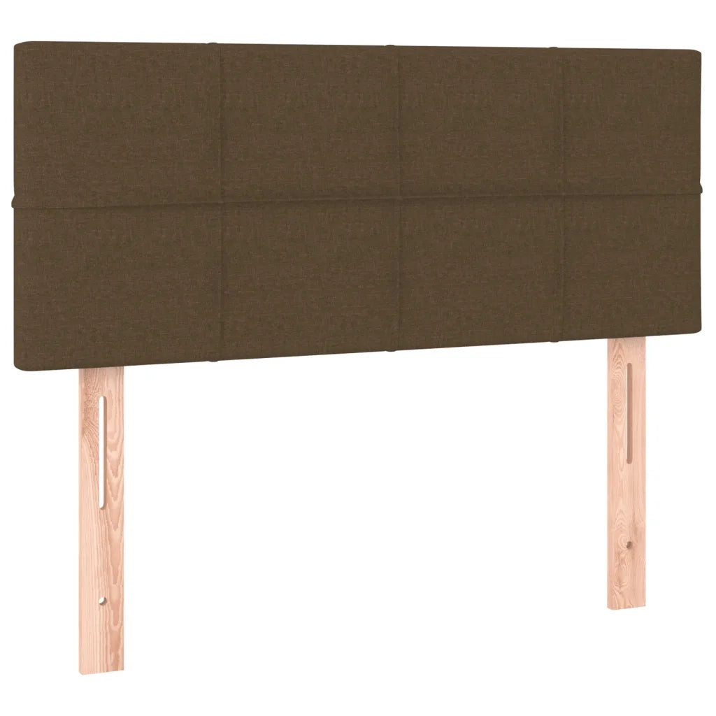 Giroletto a Molle con Materasso-Struttura Letto Marrone Scuro 100x200cm Tessuto 453667