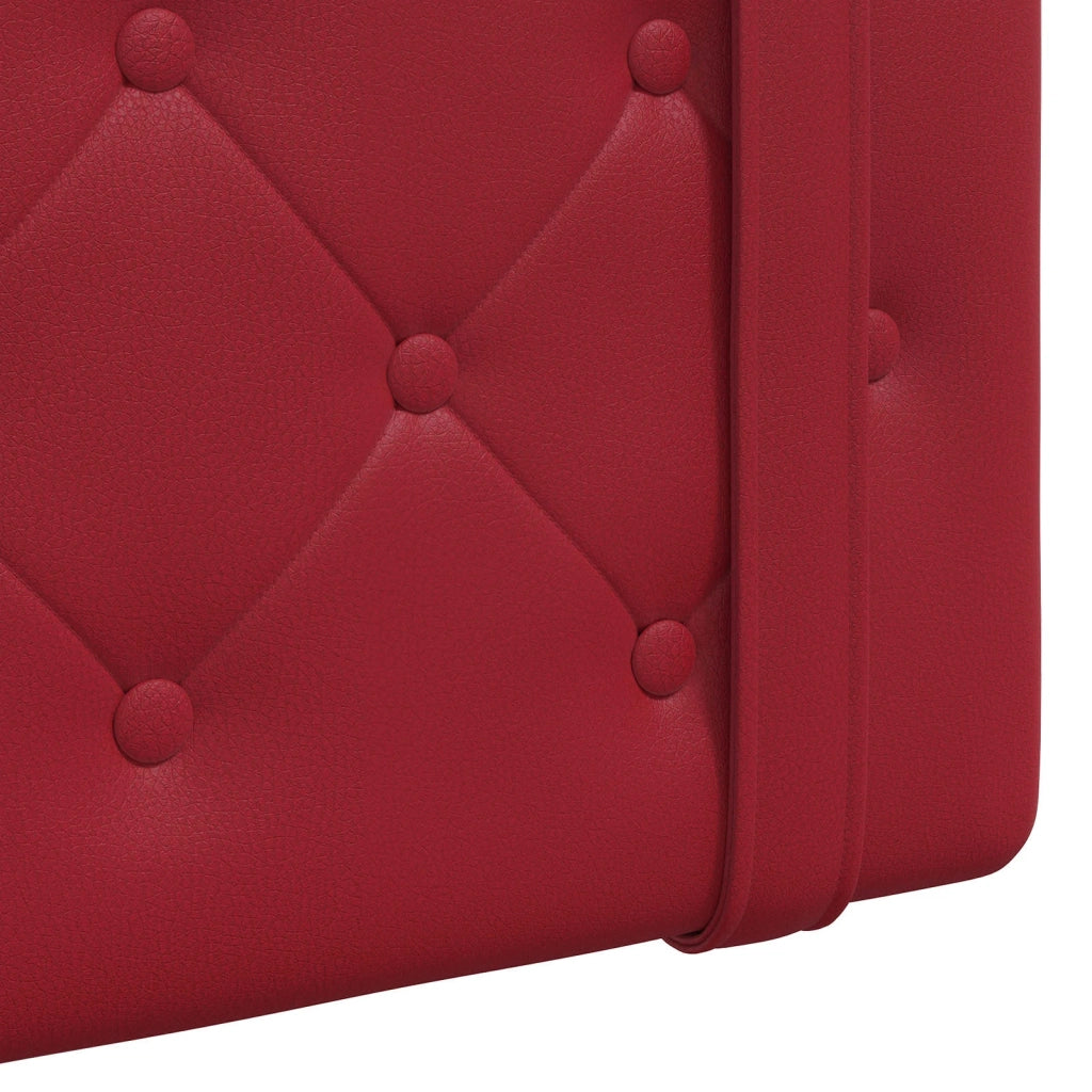 Testiera | Testata sospesa Con luce LED Rosso Vino Similpelle
