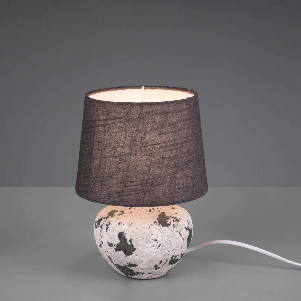LÚZETE - LAMPADA DA TAVOLO CONNIE CERAMICA GRIGIA E14 18 CM