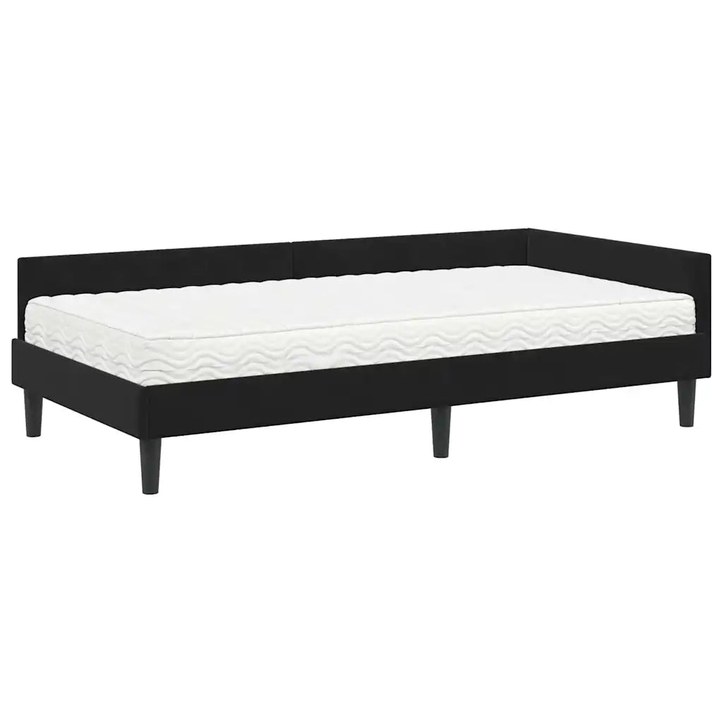 Struttura Letto Angolare con Materasso Altro 2 pcs Nero Velluto 3393691