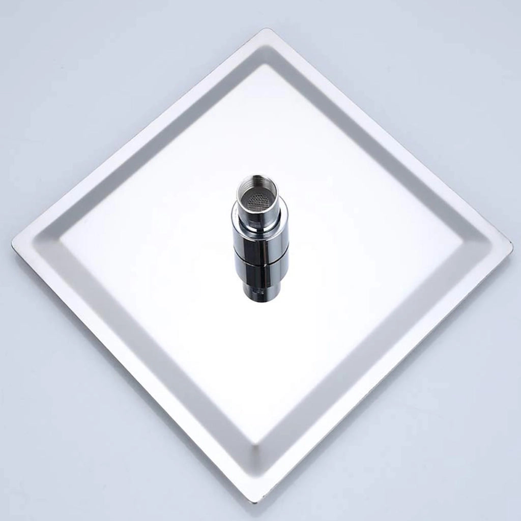 Soffione doccia quadrato in acciaio 20 25 30 40, misura 40x40