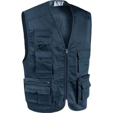 GILET MULTITASCHE BLU Tg. M