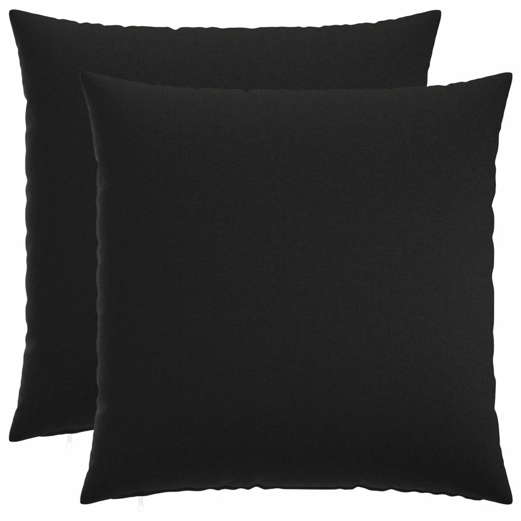 Cuscino con cuscino HEERLEN 2 pz Nero Tessuto 928335