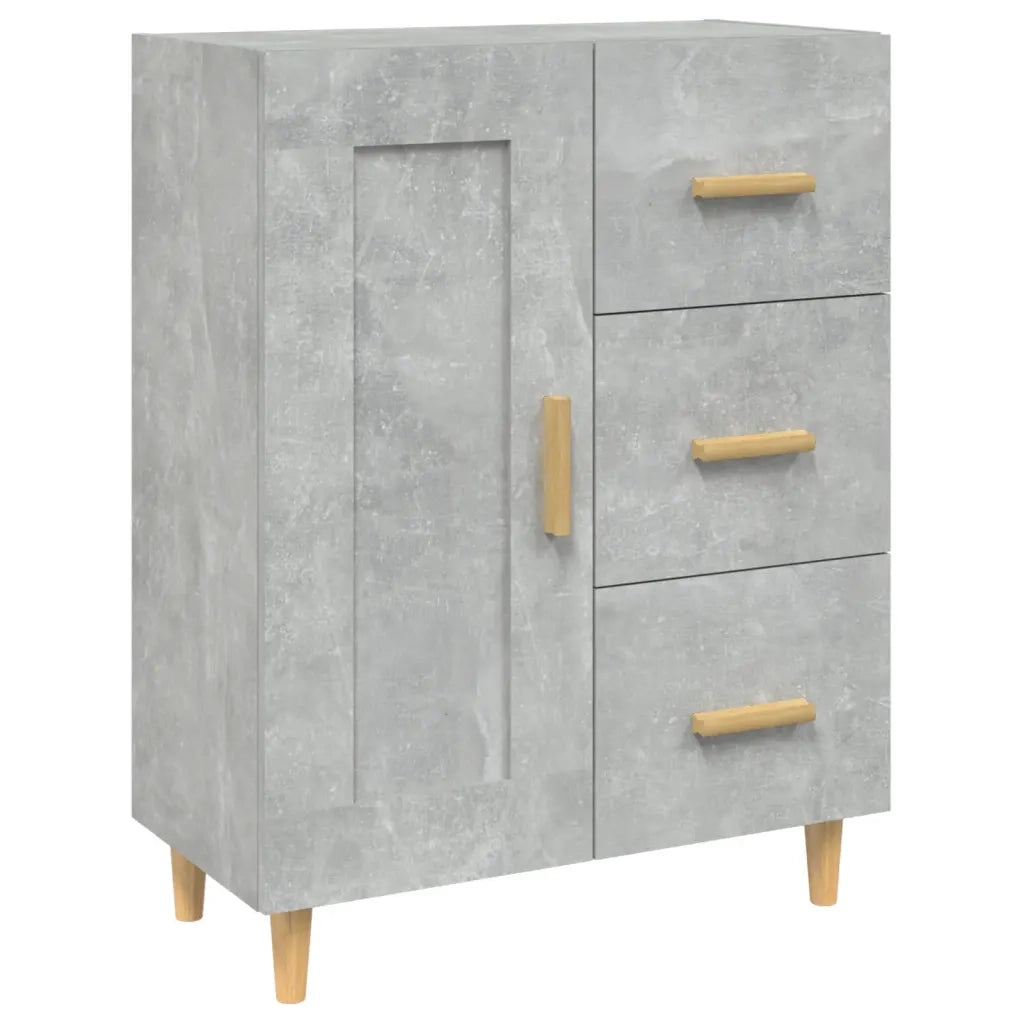 Credenza-Buffet-Armadio da cucina Grigio Cemento 69,5x34x90 cm in Legno Multistrato 438246
