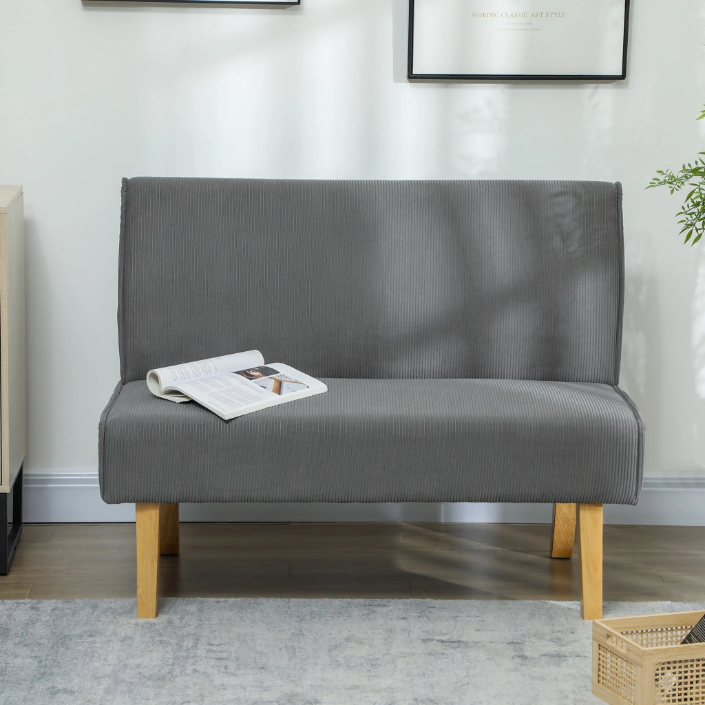 Divano 2 posti ¨C Minimal ¨C Tessuto, Grigio, Poltrona, Imbottito