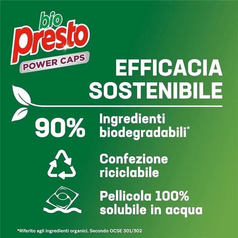 BIO PRESTO POWER CAPS COLOR DETERSIVO LAVATRICE PREDOSATO IN CAPSULE CONFEZIONE DA 54 LAVAGGI