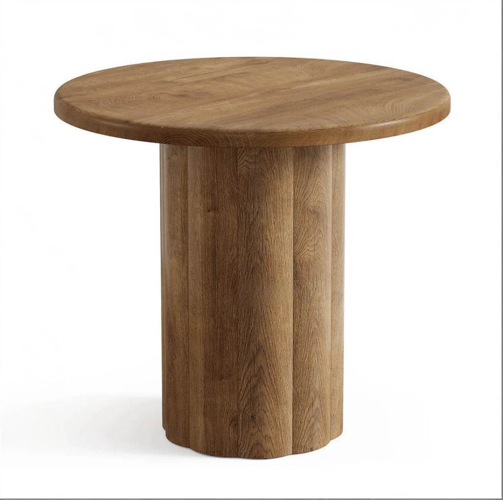 Tavolo rotondo da riunione 80 x 80 cm in MDF marrone