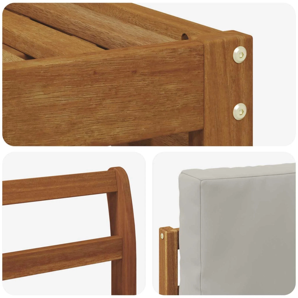 Set divani con cuscino 8 pcs Grigio Naturale e Chiaro 3374491