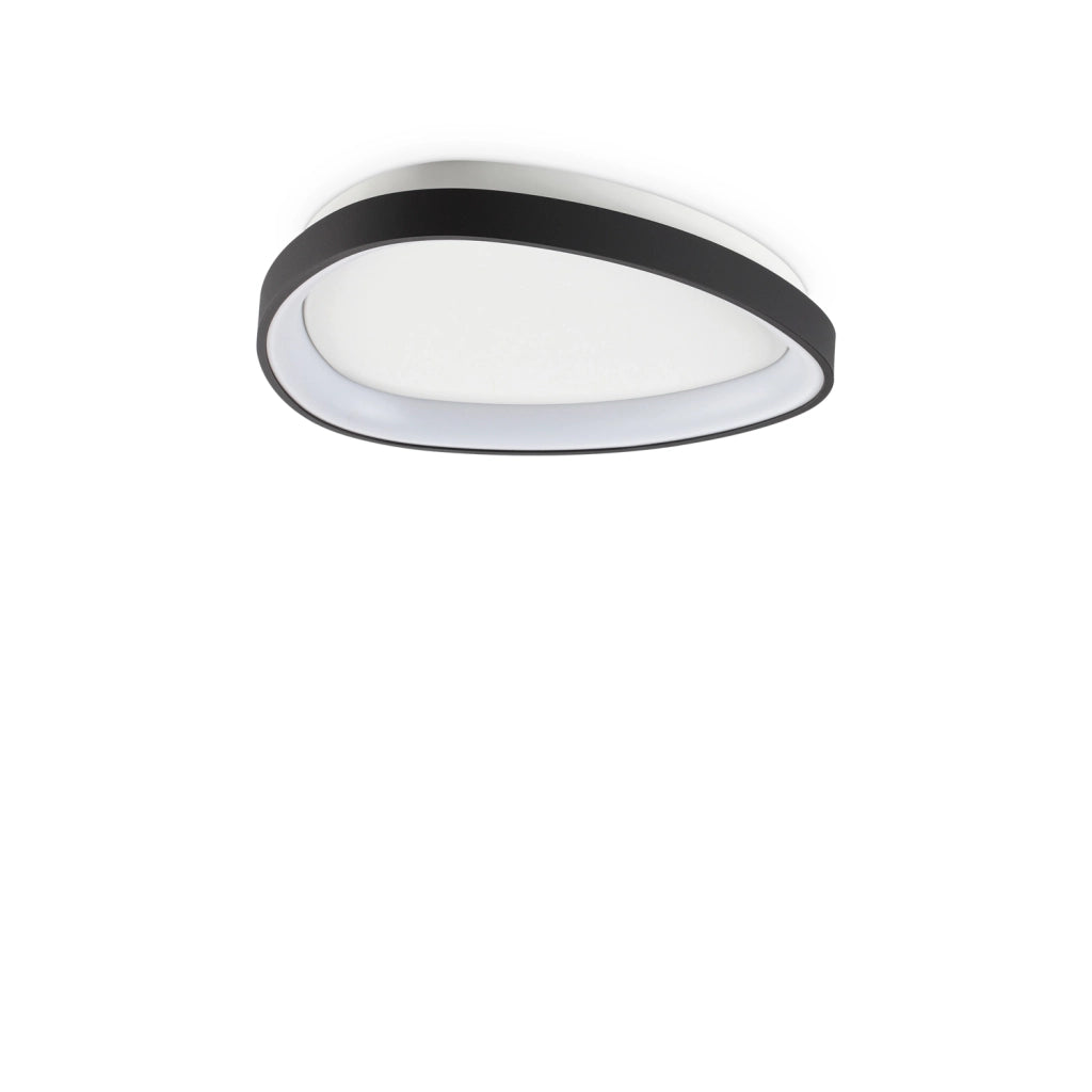 Plafoniera Contemporanea Gemini Metallo Nero Led Integrato 23W 3000K Ip20