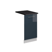 Pannello frontale della lavastoviglie Fame-Line Blu scuro lucido/Bianco 45 cm, PL Antracite Vicco