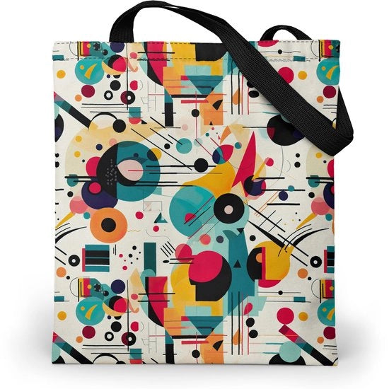 Borsa da spalla con cerniera - Borsa da spalla per donne con cerniera - Tessuto Oxford impermeabile - Borsa con disegno stampato - Borsa da spalla grande 37x42 cm - Borsa da spalla per donne