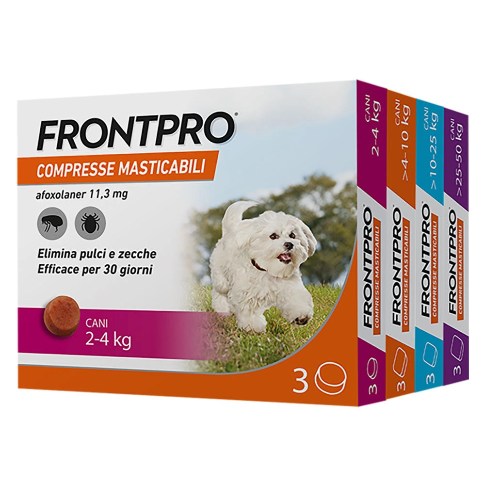 Compresse antiparassitarie masticabili 3x28,3 mg
